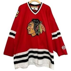 KOHO Chicago Blackhawks NHL Vintage 90’s Men’s Size XL Red Patchwork NHL Jersey